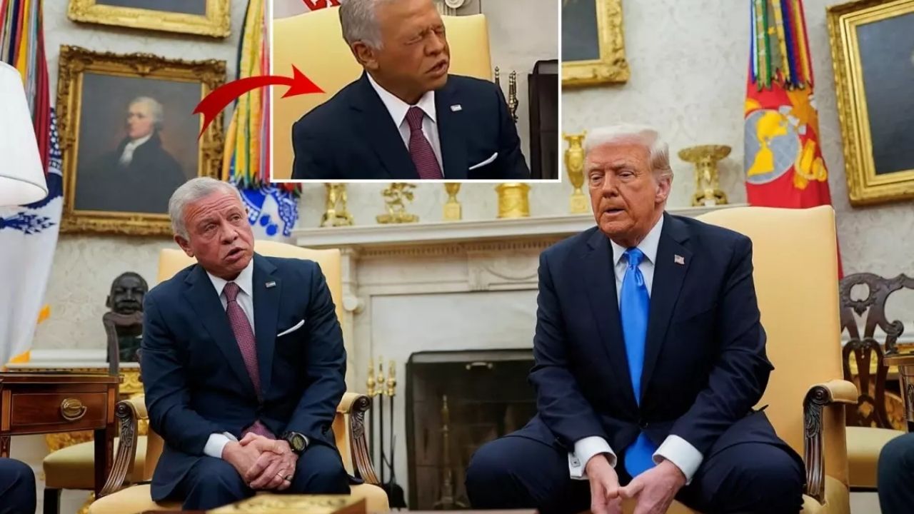 Kral Abdullah'ın Trump İle Görüşmesindeki İlginç Mimikleri