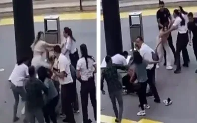 AVM’de kadınlar arasında çıkan kavgada yumruklar havada uçuştu