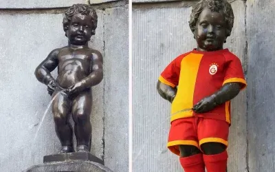 Manneken Pis’in Galatasaray formasıyla buluşması
