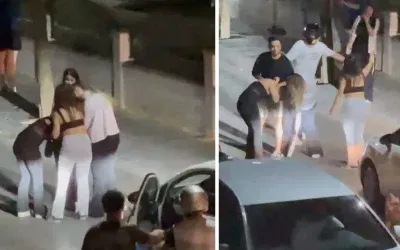 Genç kızlar arasında sokak kavgası!
