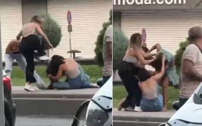 4 kadın arasında uzun süren kavga, erkeklerin bile müdahale edemediği bir duruma dönüştü.