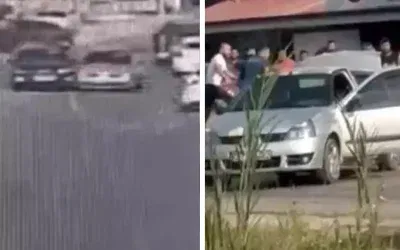 Aileler arasındaki çılgın kavgada araçlar ve bıçaklar kullanıldı!