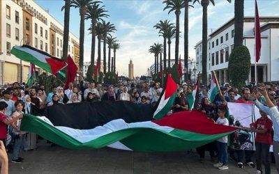 Fas Halkı İsrail’in Gazze Saldırılarını Protesto Ediyor