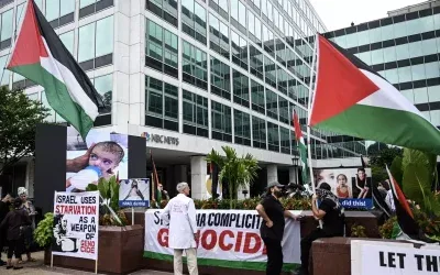 ABD’de Filistinlilere Destek İçin Medya Protestosu yapıldı