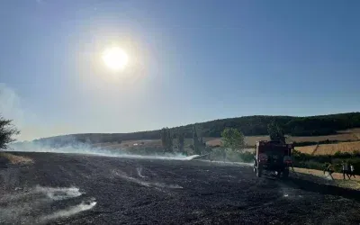 Bilecik’te Anız Yangını Kontrol Altında
