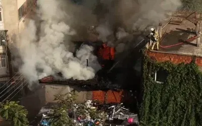Bursa’daki Motosiklet Tamirhanesinde Yangın Çıktı