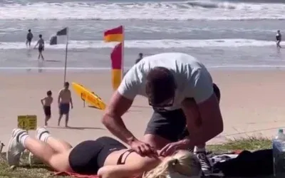 Plajda çiftin iğrenç davranışı vatandaşları kızdırdı
