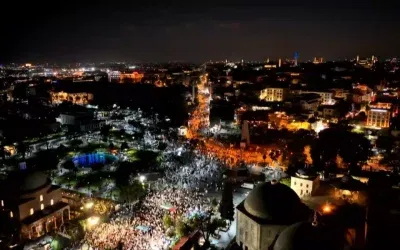 İstanbul’da Gazze’ye Destek Yürüyüşü düzenlendi.