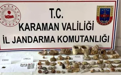 Karaman’da Jandarmadan Uyuşturucu ve Fosil Baskını