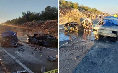 Araçlar Tanınmaz Hale Geldi: 3 Kişi Yanarak Hayatını Kaybetti
