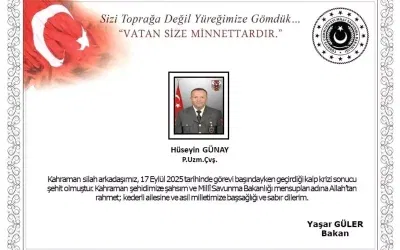 Uzman Çavuş, kalp krizi sonucu şehit oldu