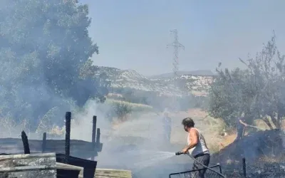 Manisa’da Ahır Yangını: 21 Koyun Telef Oldu