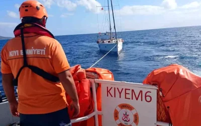 Bodrum’da Yelkenli Tekne Kurtarıldı
