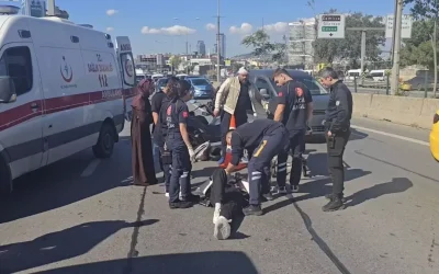 Kadıköy’de D-100 Karayolu’nda Motosiklet Kazası: Bir Yaralı