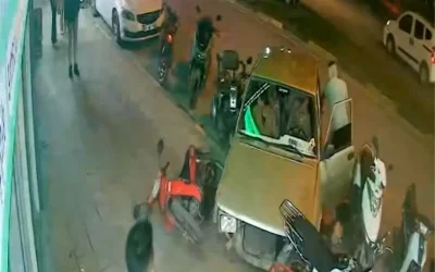 Alaşehir’de Drift Yapan Sürücü Kazaya Karıştı
