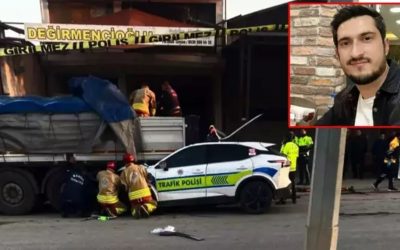 Polis aracı TIR’a çarptı: 1 şehit, 1 yaralı