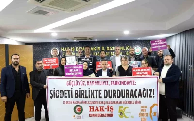 HAK-İŞ, Kadına Karşı Şiddete Karşı Mücadele Ediyor