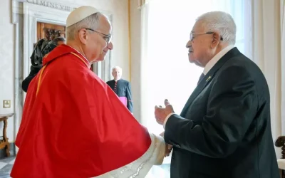 Mahmud Abbas, Papa 14. Leo ile Vatikan’da Buluştu