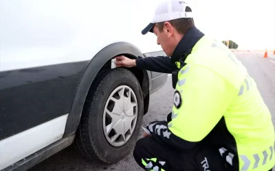 Kırklareli ve çevresinde kış lastiği denetimi yapıldı
