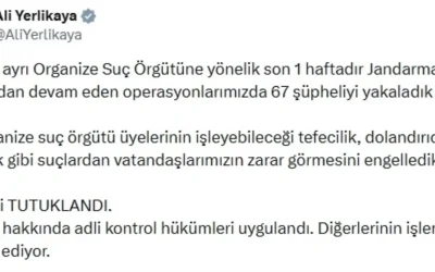 İçişleri Bakanlığı, 7 ilde 7 organize suç örgütüne operasyon düzenledi: 47 tutuklama