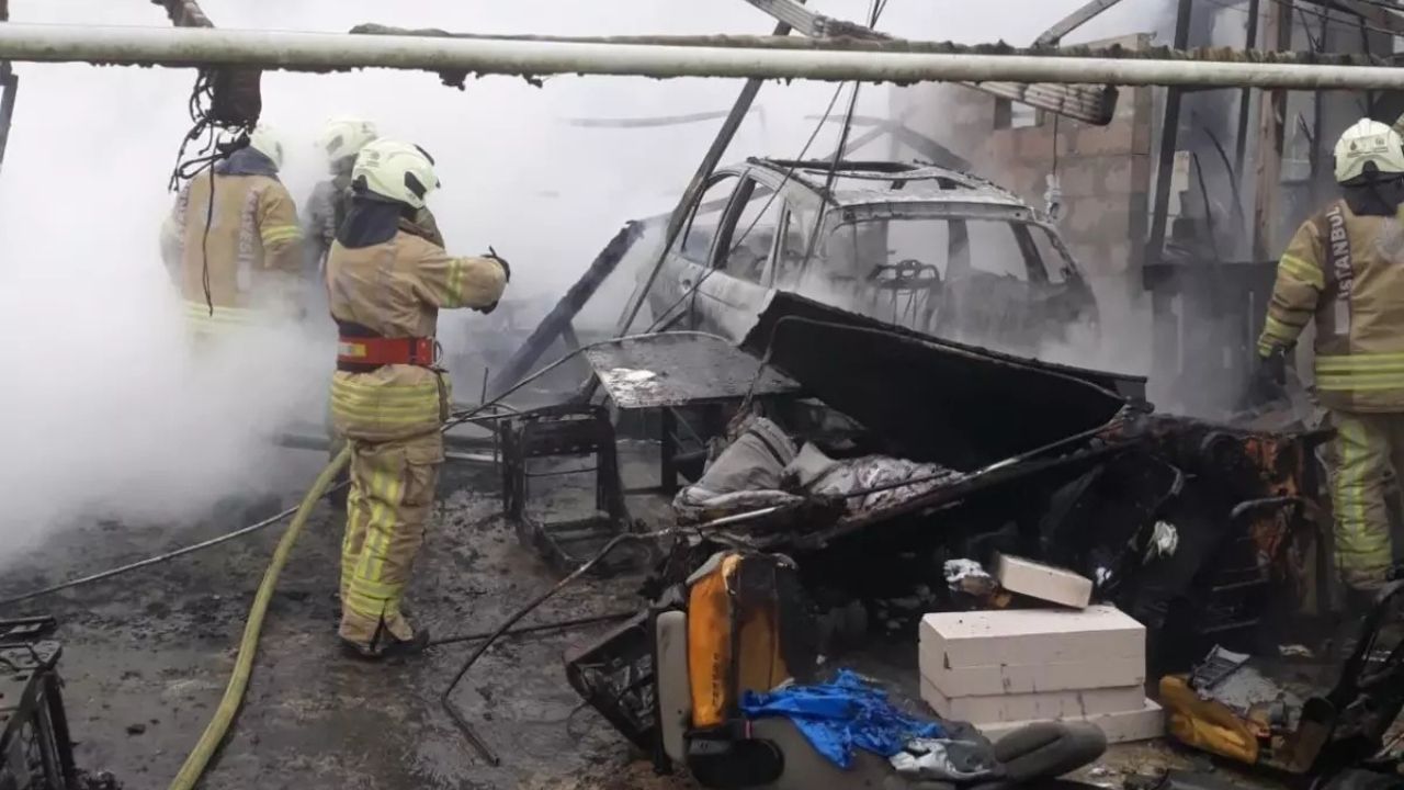 Sarıyer Yeniköy’de iş yerinde yangın paniği (1)