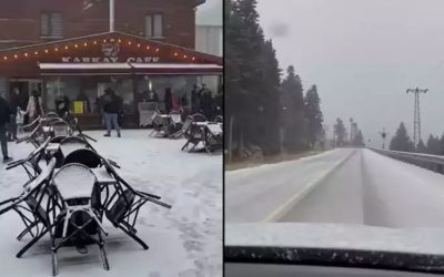 Uludağ’da Kar Yağışı Devam Ediyor