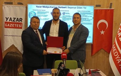 Yazar Medya Görsel Yönetmeni Nebi Erken’e Katılım Sertifikası Takdim Edildi