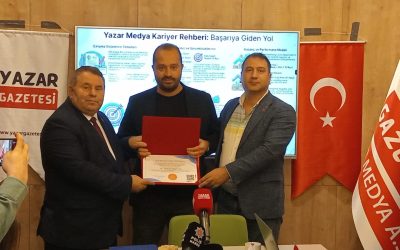 Yazar Medya Yazı İşleri Müdürü Murat Erkütük’e Katılım Sertifikası Takdim Edildi