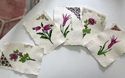Edirnekari ustaları kendi kağıtlarında geleneksel el sanatını işliyor