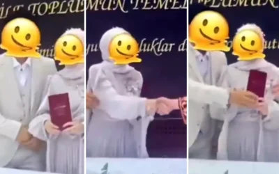 Gelinin nikahını kıyan kadın memurun saygısız hareketi olay oldu