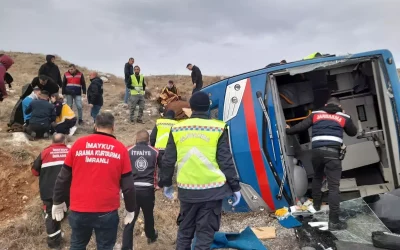 Sivas’ta cezaevi nakil aracı kaza yaptı; 9 yaralı